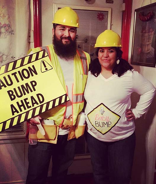 Bump Ahead Costume for Halloween Costumes for Pregnant Women