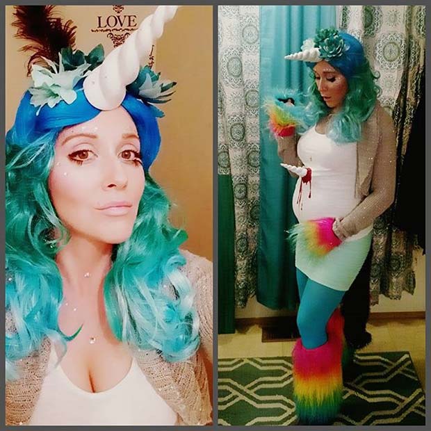 Mystical Unicorn Costume for Halloween Costumes for Pregnant Women