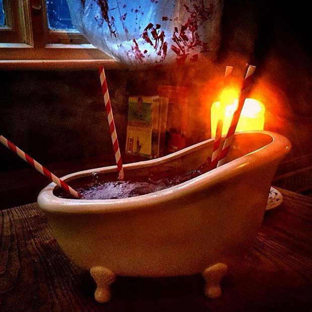 Blod Bath Cocktail for Halloween Party Drinks