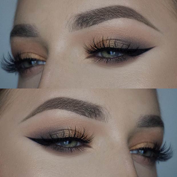 Natural Eye Makeup Idea for Prom