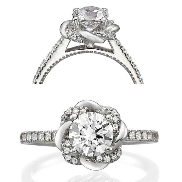सुंदर Floral Diamond Ring