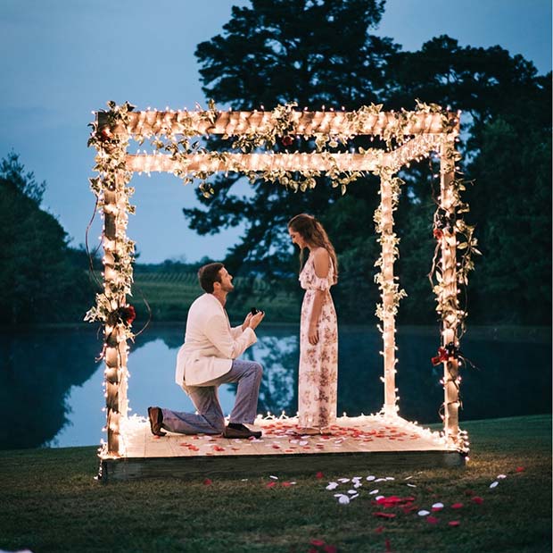 Romantic Outdoor Proposal