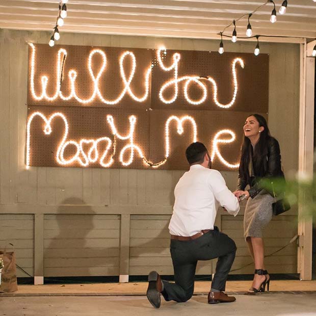 Simplu Wedding Proposal with Lights 