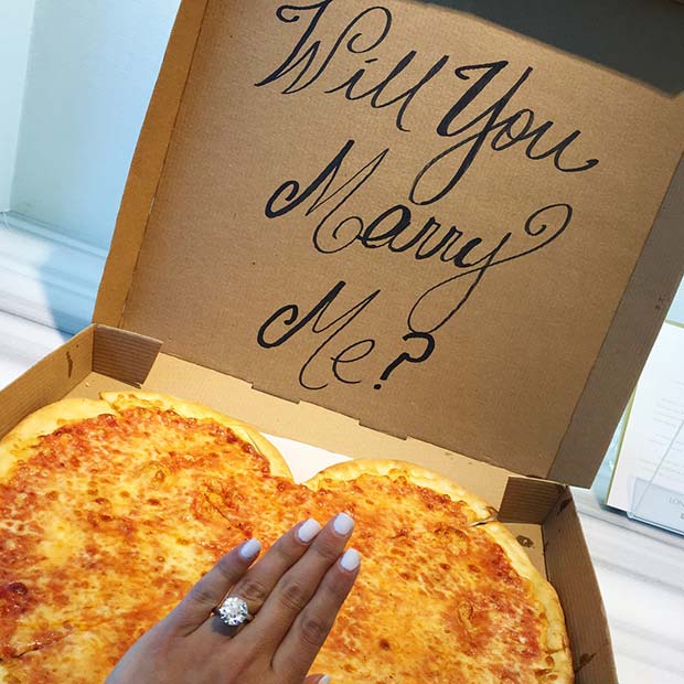 Voi You Marry Me Pizza Wedding Proposal 