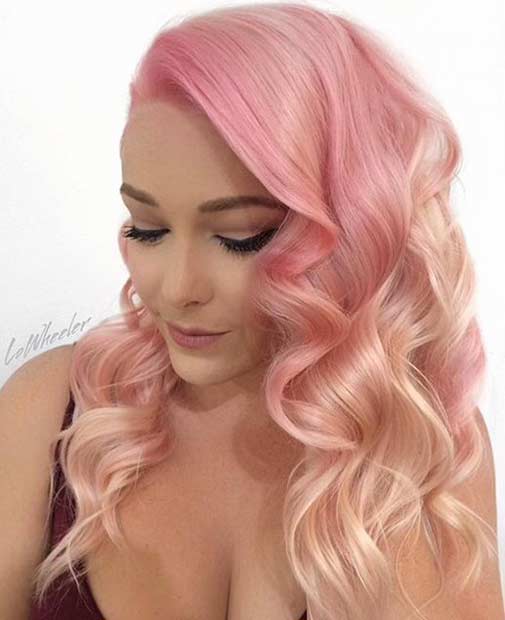 Pasztell Pink and Blonde Hair Color