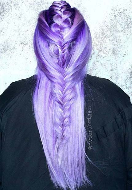 Pasztell Lavender Hair Color Idea