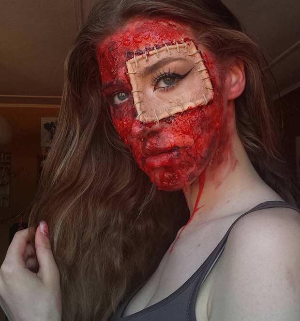 Kanlı SFX Halloween Makeup Look