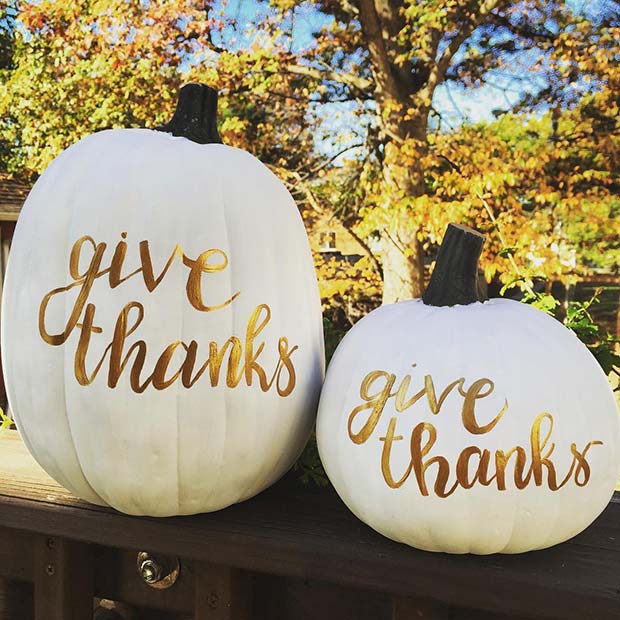 ให้ Thanks Pumpkins for Simple and Creative Thanksgiving Decorations