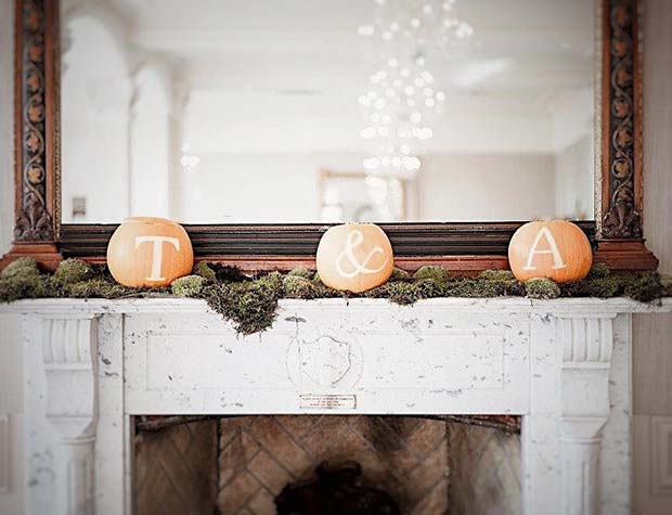 आद्याक्षरित Pumpkins for Fall Wedding Ideas 