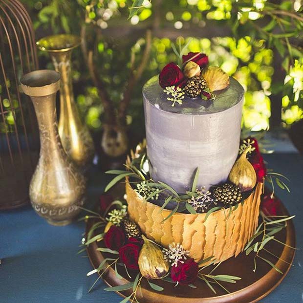 देहाती Fall Wedding Cake for Fall Wedding Ideas 