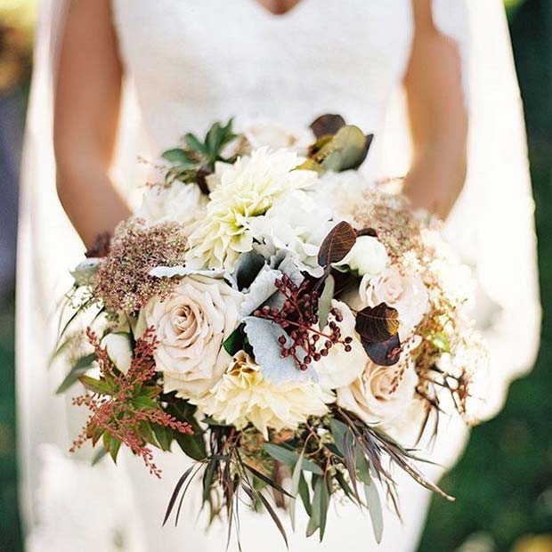 रोशनी Fall Bridal Bouquet Idea for Fall Wedding Ideas 