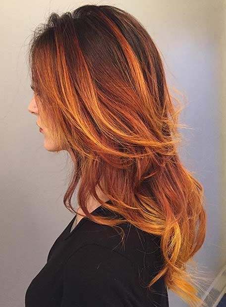 आग Hair Color Idea
