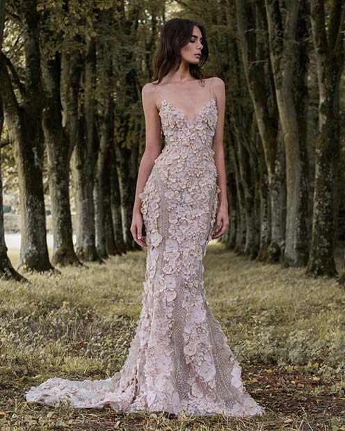 Blommig Embellished Wedding Dress