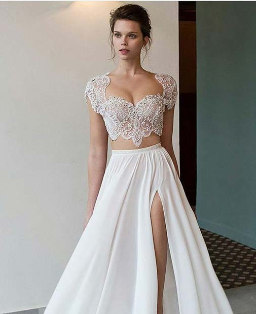फ़सल Top and Skirt Wedding Dress