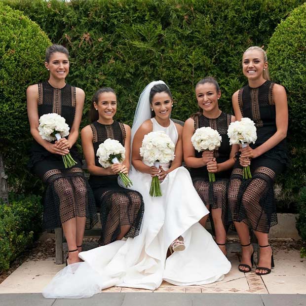 काली Lace Dresses for Bridesmaids