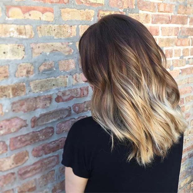 Blond Beach Wave Ombre for Brunettes