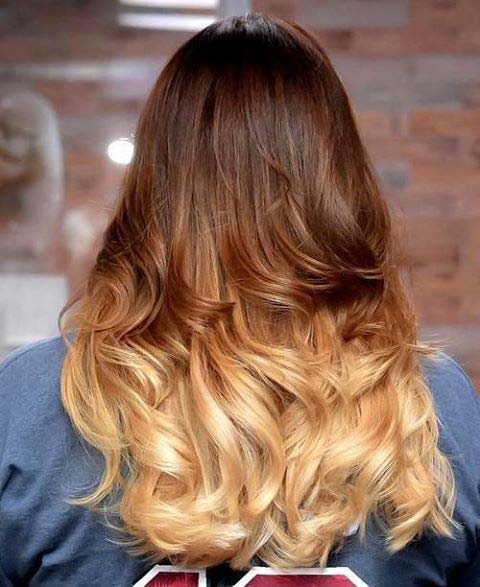 Cald Blonde and Brunette Ombre