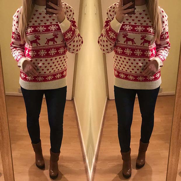 jul Sweater and Jeans