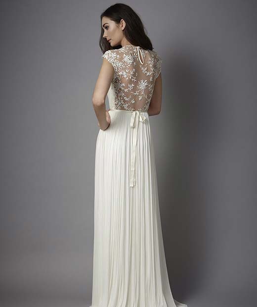 Чисто Lace Back Design for Summer Wedding Dresses for Brides