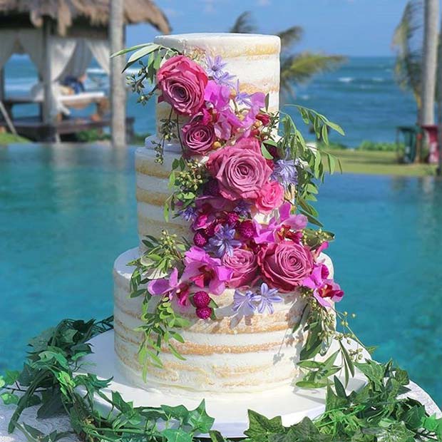 Plaža Bloom Summer Wedding Cake