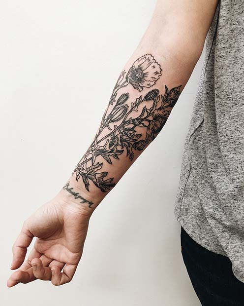 Underarm Tattoo Idea for Women