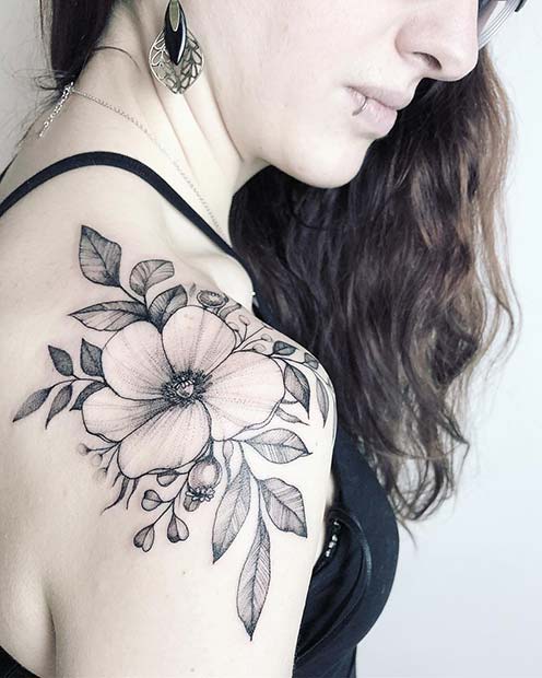 Vallmo Shoulder Tattoo Idea
