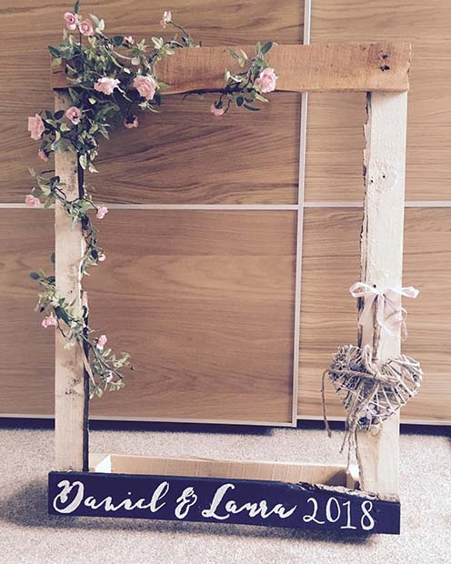 Çiçek Wedding Photo Booth Frame