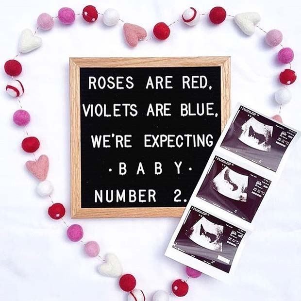 Valentin's Day Pregnancy Announcement Idea