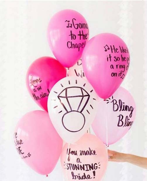 Prilagojeno Balloons for a Bachelorette Party