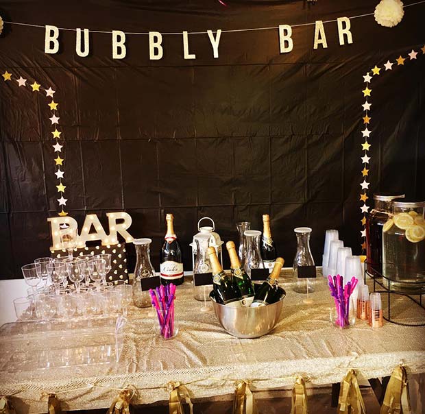 Bubblig Bar for a Bachelorette Party 