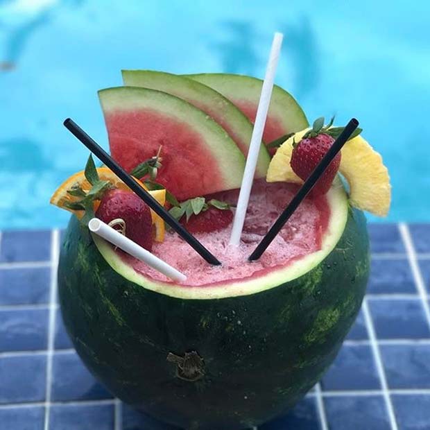 Karpuz Fishbowl Cocktail for Summer Cocktails for a Crowd 