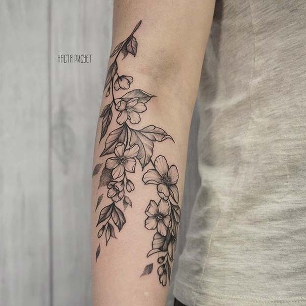 Botanic Tattoo for Flower Tattoo Ideas for Women 