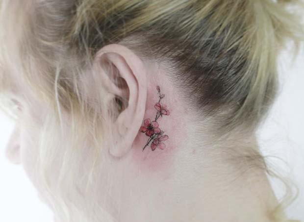 עָדִין, Behind the Ear Tattoo