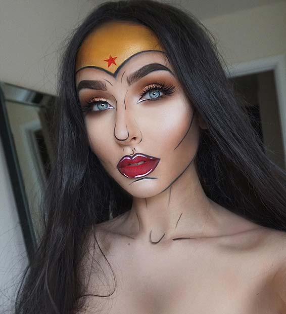 Csoda Woman Makeup for Best Halloween Makeup Ideas