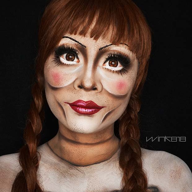 डरावने Doll Makeup for Best Halloween Makeup Ideas