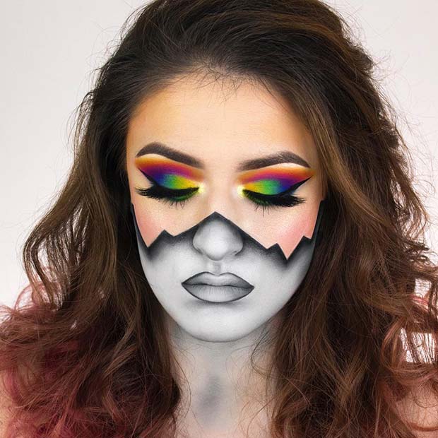 סדוק Makeup Idea for Best Halloween Makeup Ideas