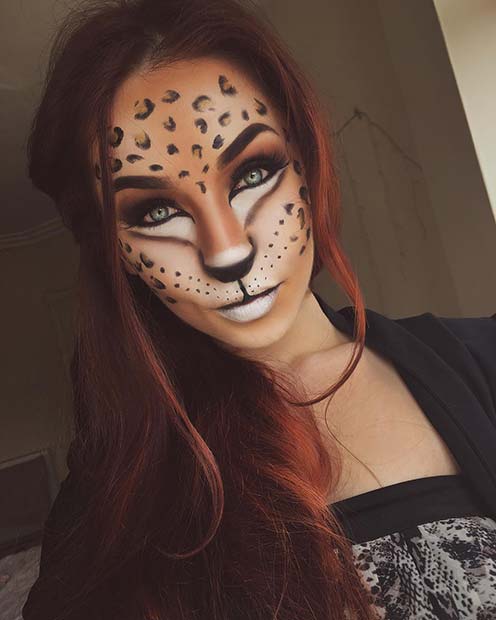 Leopard Makeup for Best Halloween Makeup Ideas
