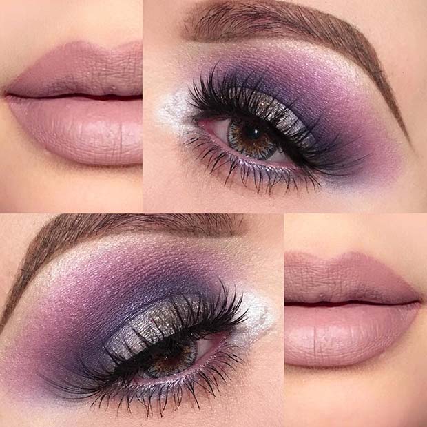 หลาย Purple Shade Eye Shadow for Summer Makeup Ideas 