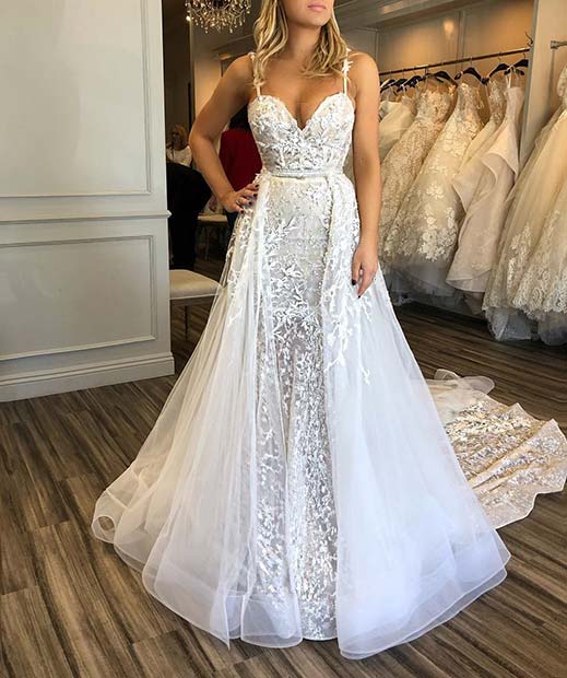 üst etek Lace Wedding Dress 