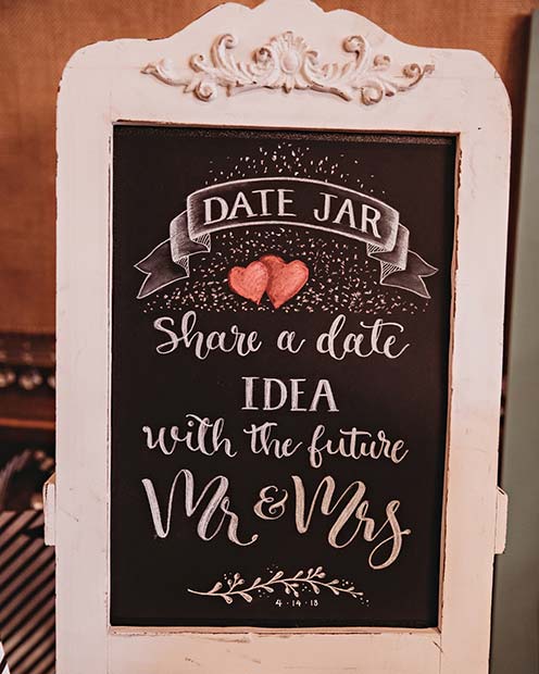 Datum Jar Idea for Bridal Shower 