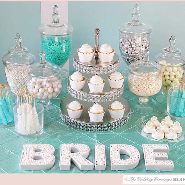 treperav Buffet Table Idea for Bridal Shower