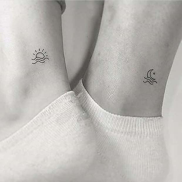  Sun and Moon Sibling Tattoos 