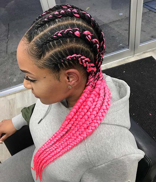 Rosa Feed In Cornrows for Summer