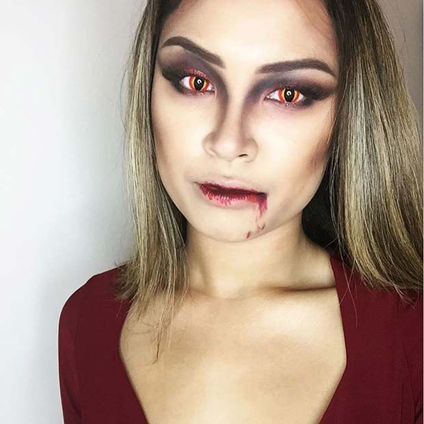 Вампир Makeup for Easy Halloween Makeup Ideas