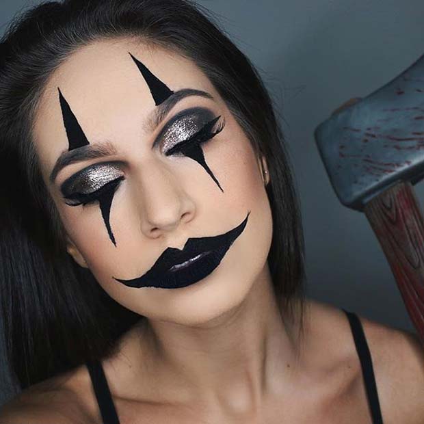 น่าขนลุก Clown Makeup for Easy Halloween Makeup Ideas