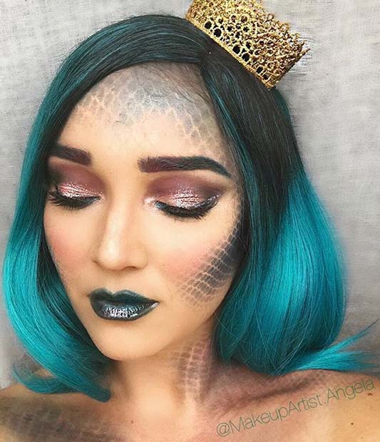 ลึกลับ Mermaid Makeup for Creative DIY Halloween Makeup Ideas