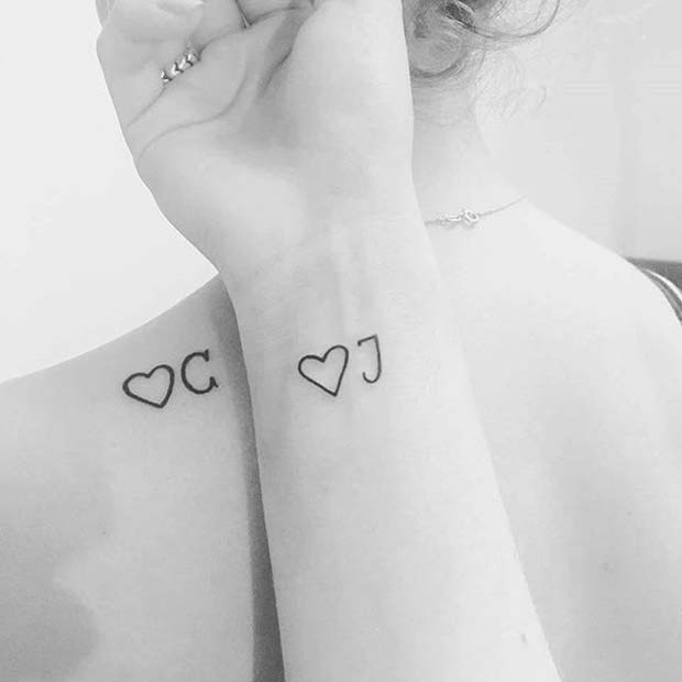 Иницијално Tattoo for Sister Tattoos