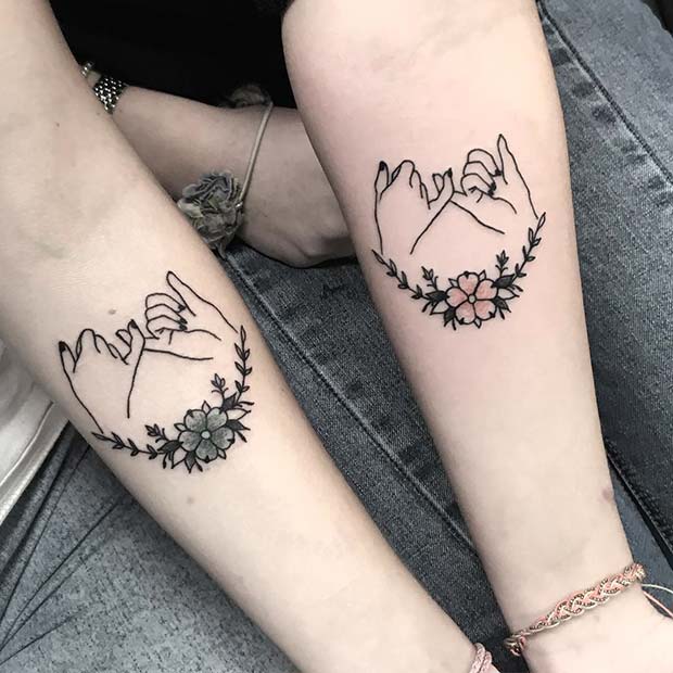 พิ้งกี้ Promise Best Friends Tattoo Idea