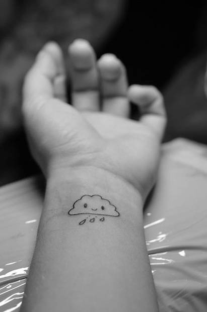 Crta Cloud Wrist Tattoo