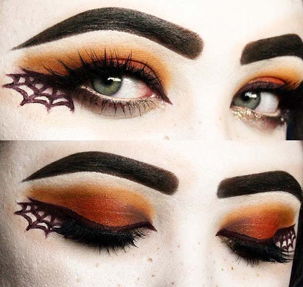 मकड़ी Web Makeup for Easy, Last-Minute Halloween Makeup Looks